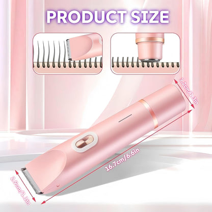 2 in 1 Dual Head Electric Shaver - IPX67 Waterproof Wet & Dry Use for Women Pubic Hair, Underarms, Legs, Arms, Face