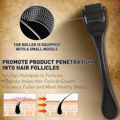 Beard Growth Kit, Beard Growth Kit with Beard Roller, Beard Growth Serum