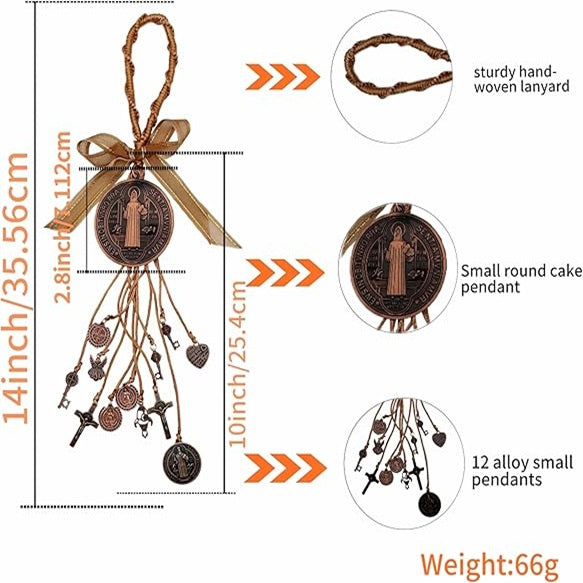 St. Benedict Brown Medal Hanging Car or House Protection