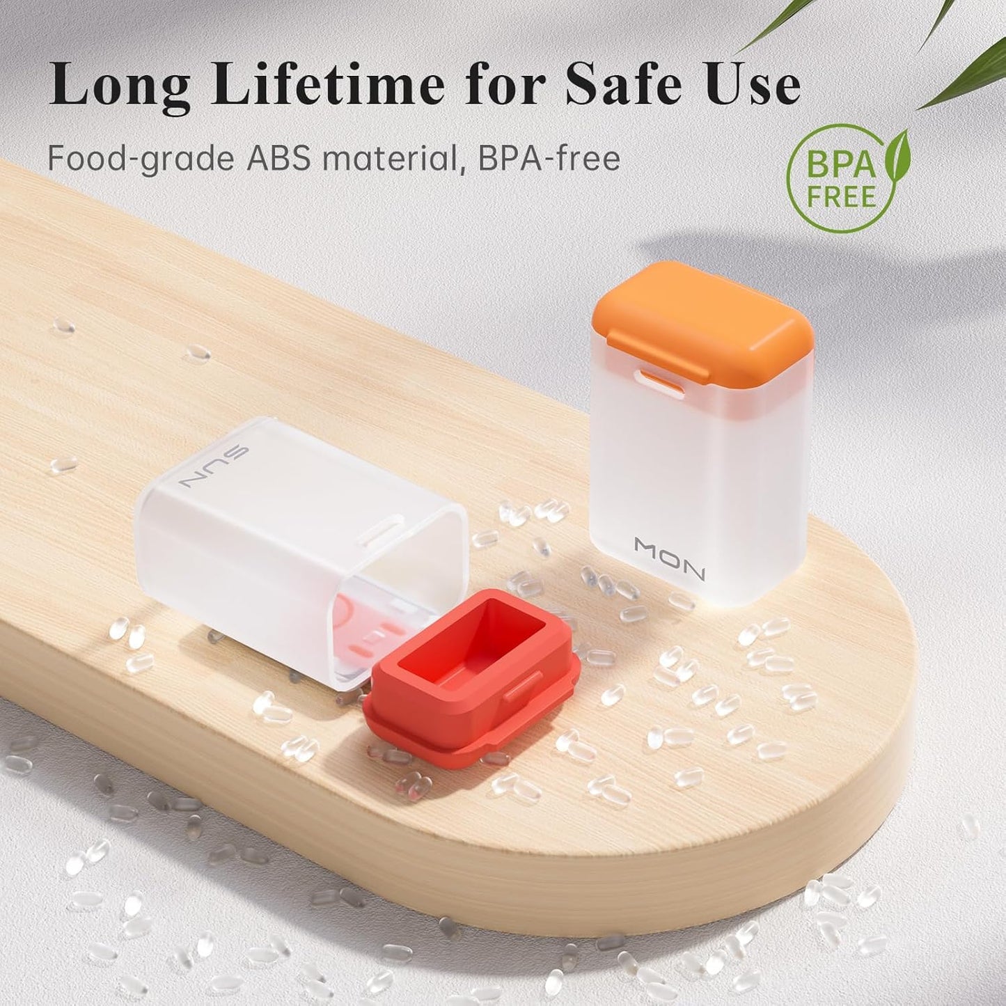 Magnetic Pill Organizer for Fridge, Pill Cases Organizers 7 Day with Removable Compartments
