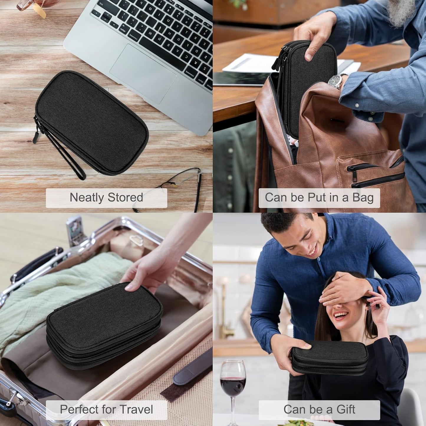 Electronic Organizer Small Travel Cable Organizer Bag