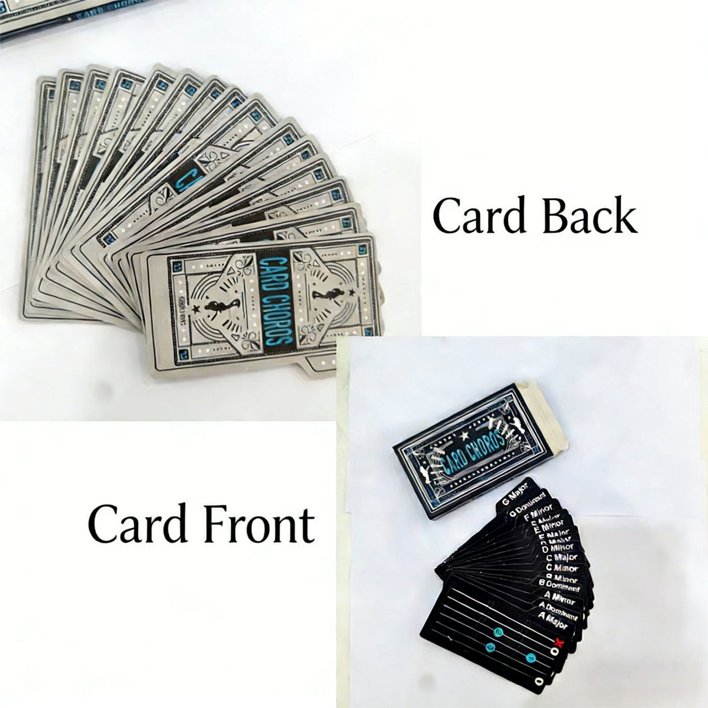A Set Of 15pcs Guitar Card Chords - Music Recognition Cards