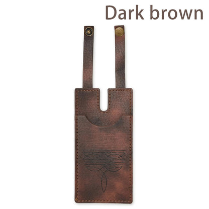 Western Leather Boot Credit Card Holder with Snap Fastening for Women