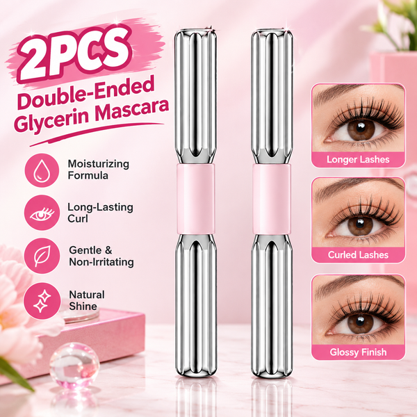 2PCS Dual-Ended 2-in-1 Glycerin-Infused Mascara for Adults