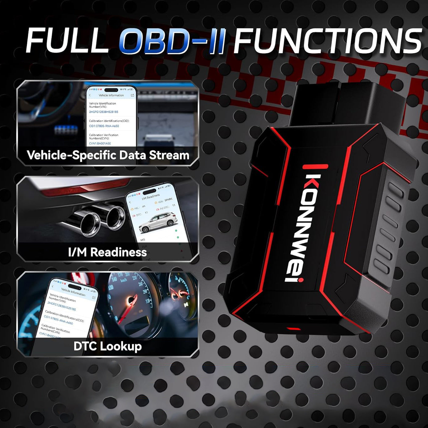 Bluetooth OBD2 Scanner Diagnostic Tool for iOS & Android