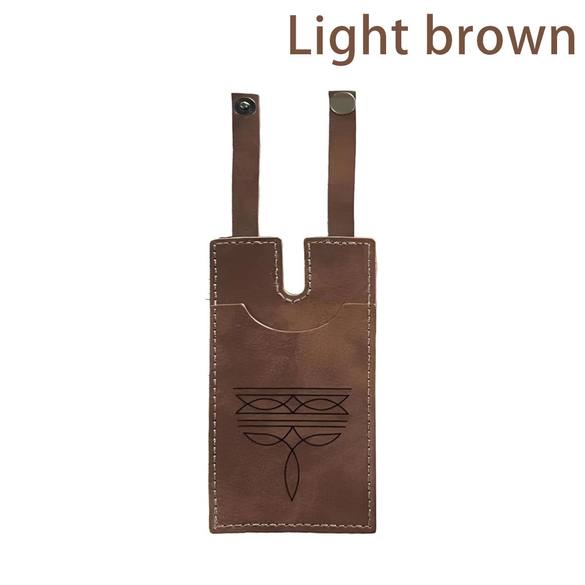 Western Leather Boot Credit Card Holder with Snap Fastening for Women