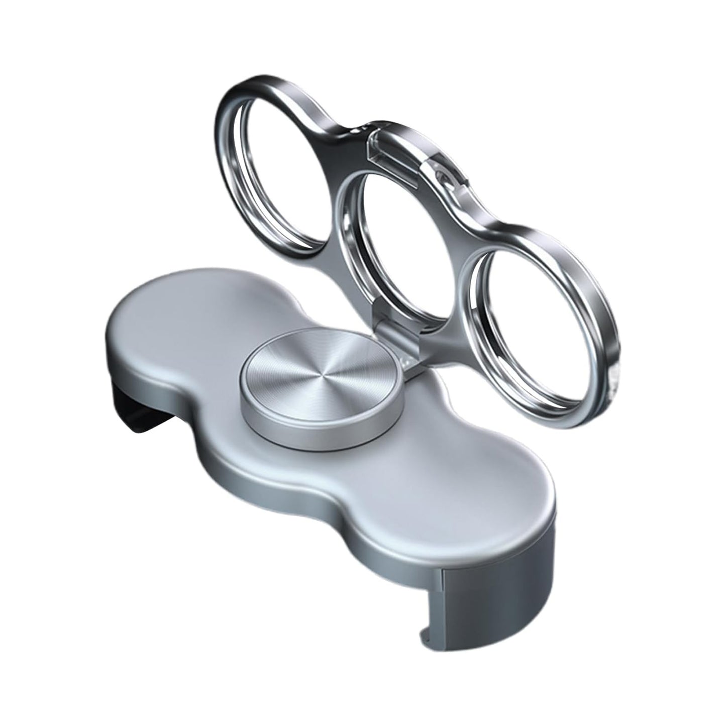 Double-Ring Three-Finger Back Clip Holder - 360° Rotating Mobile Grip