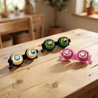 Winking Glasses for Parties & Performances, Kinetic Crazy Eyes with Manual Blink Action