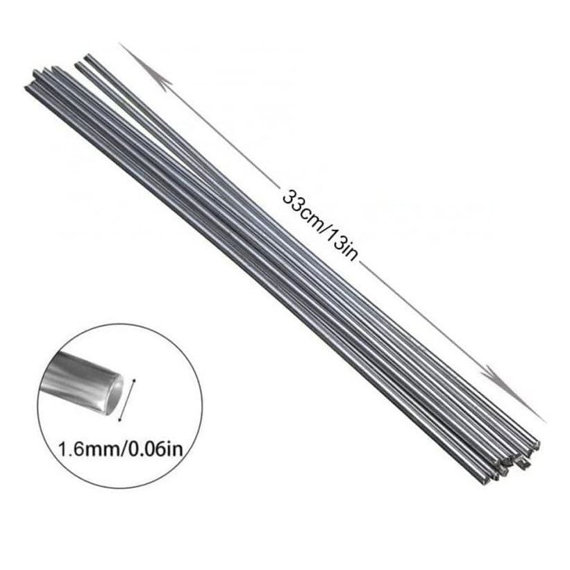 50Pcs 1.6x330mm Low Temperature Simple Welding Rods - Easy Melt Aluminium Flux Cored for Aluminum