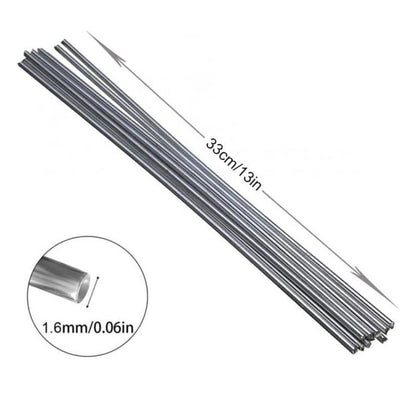 50Pcs 1.6x330mm Low Temperature Simple Welding Rods - Easy Melt Aluminium Flux Cored for Aluminum