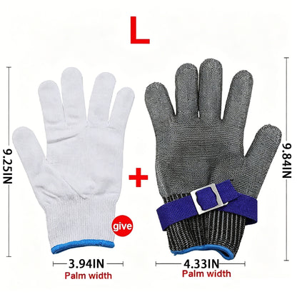 Single Cut Resistant Glove – Stainless Steel Mesh, Food Grade Safety Glove for Kitchen