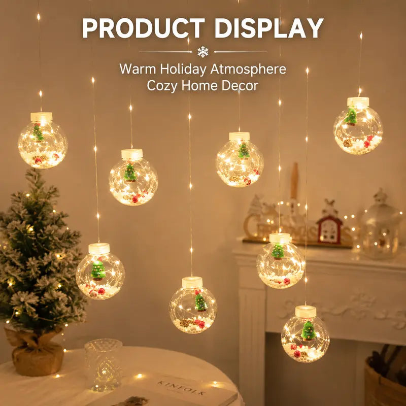 USB Christmas Wish Ball Curtain Lights