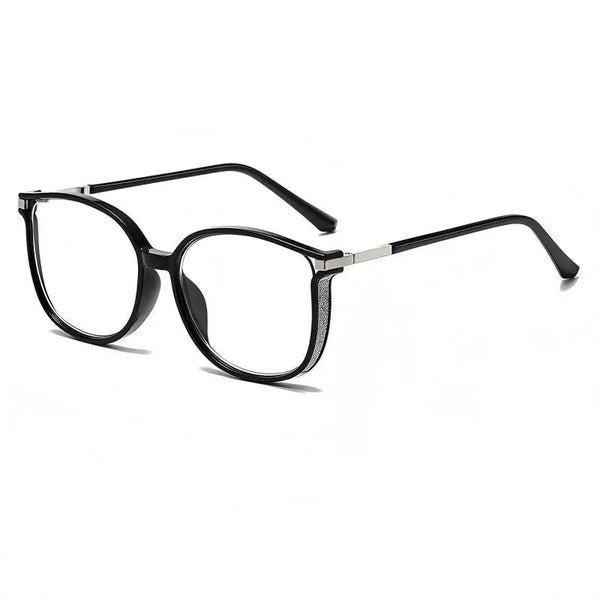 Semi-rimless metal blue-light-blocking reading glasses