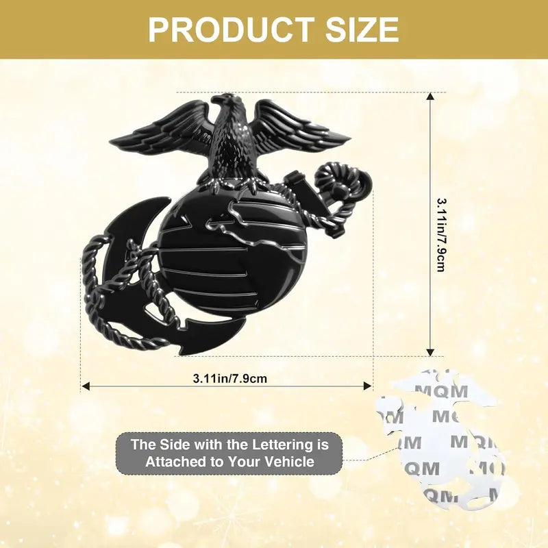 Marine Corps 3D Eagle Globe Anchor Car Emblem