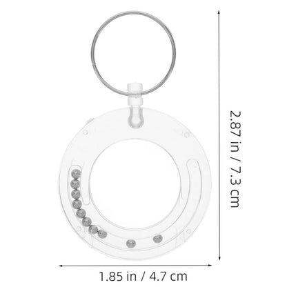 5pcs 1.89in Funny Coin Escape Puzzle Trick Toy & Coin Holder Keychain