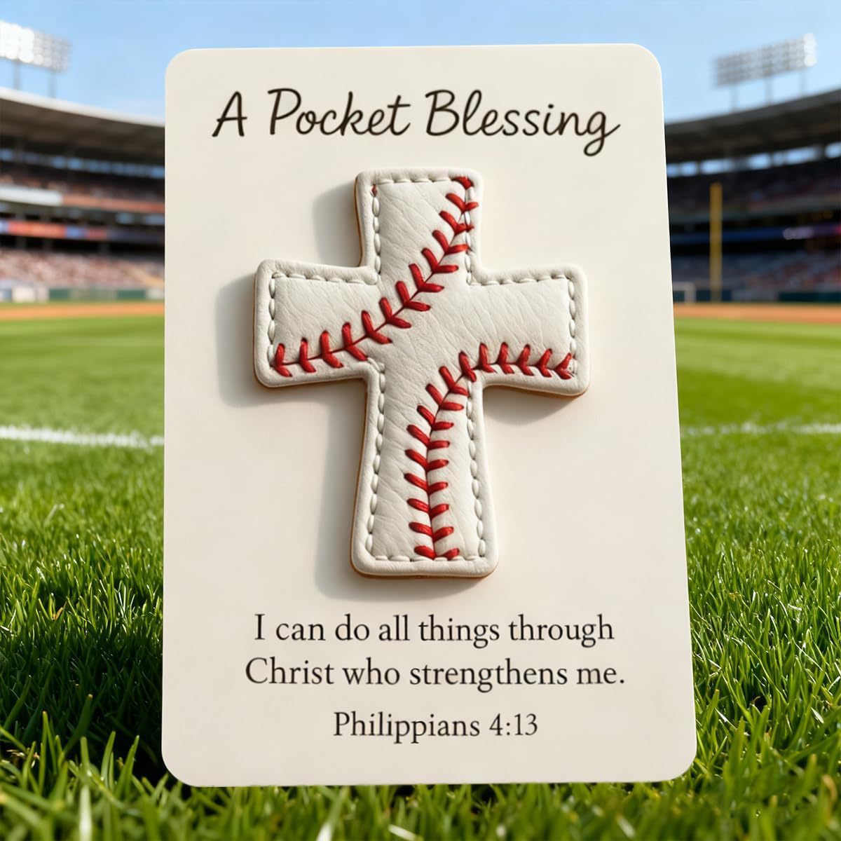 Baseball Pocket Cross Blessing Gift Encouragement Token(2PCS)