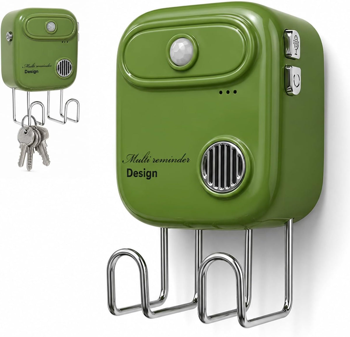 Door Exit Reminder with Key Holder, Recordable Voice Reminder