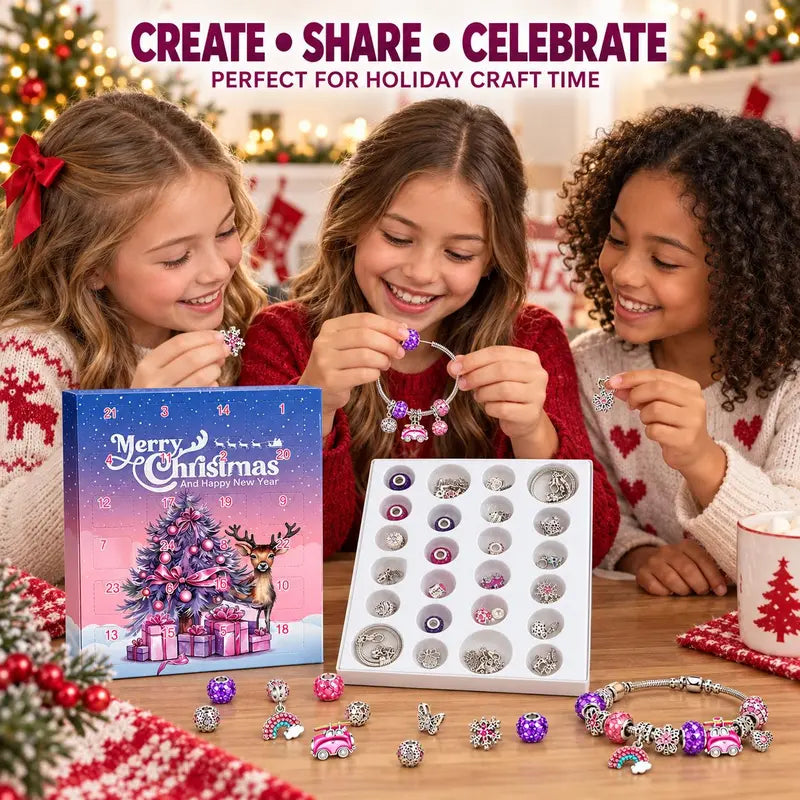 24-Day Christmas DIY Craft Bead Charms Kit