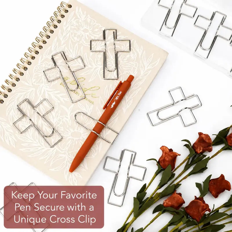 10PCS Mr. Pen- Metal Cross Pen Clips