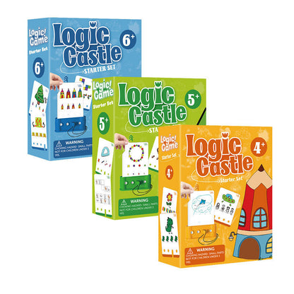 Logic Castle Starter Set with Activity Game Cards Educational Smart Logic Board Game for Children Ages 3-12