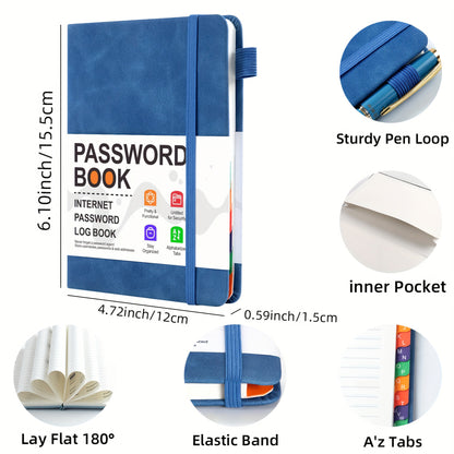 Password Book with Alphabetical Tabs – Internet Address & Password Organizer