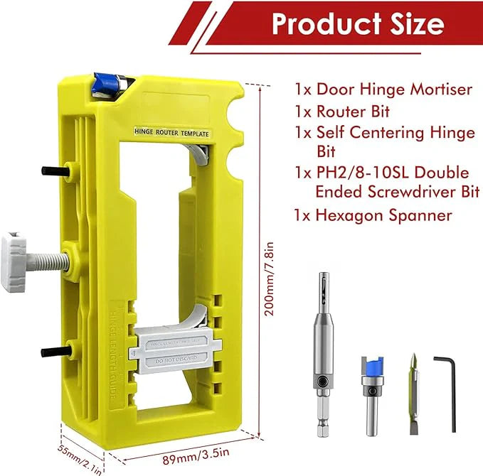 Hinge Jig Router Kit, Hole Locators, Door Hinge Installation Kits/Mortiser Templates
