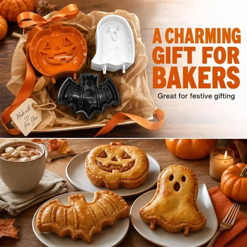 3 Pack Halloween Hand Pie Molds Set
