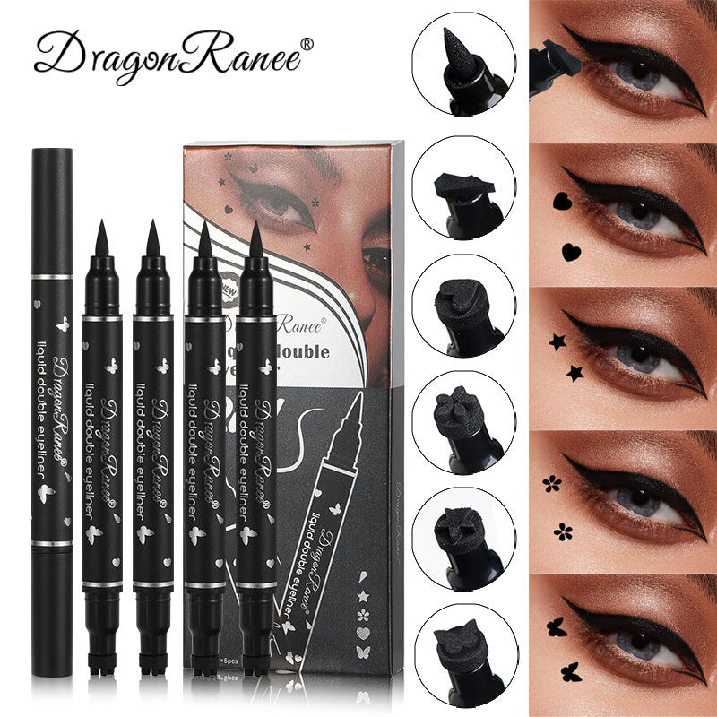 5PCS Black Liquid Eyeliner Stamps Set