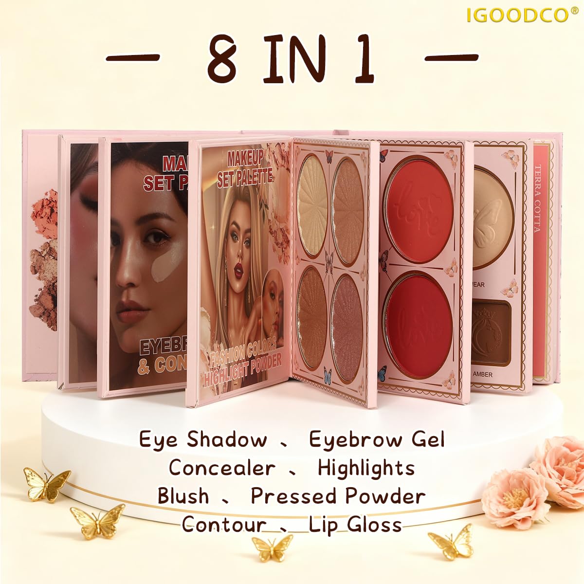 8-in-1 Book-Style Makeup Palette