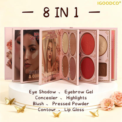 8-in-1 Book-Style Makeup Palette