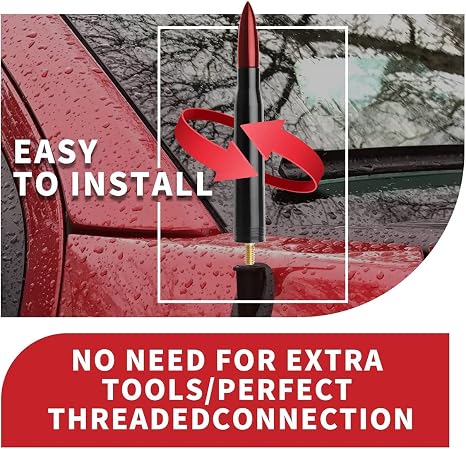Vehicle Antenna – Aluminum Alloy Replacement Antenna (Gasket Included)