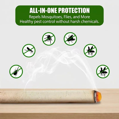 Pack of 10 organic mugwort and gastrodia aroma sticks; includes a wooden base