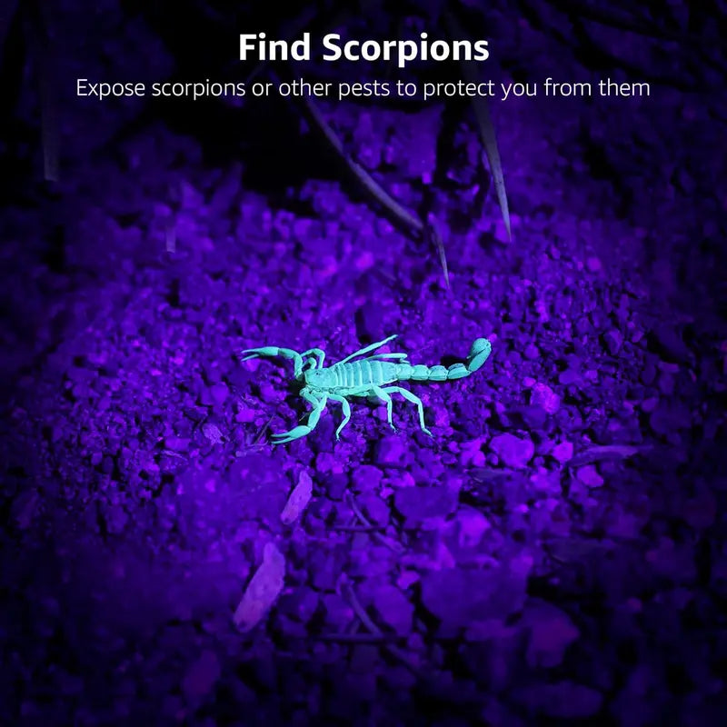 LED Aluminum Alloy Portable UV Flashlight, 395nm Scorpion ID Tool