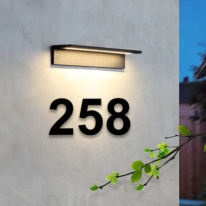 Weather-resistant outdoor metal house numbers
