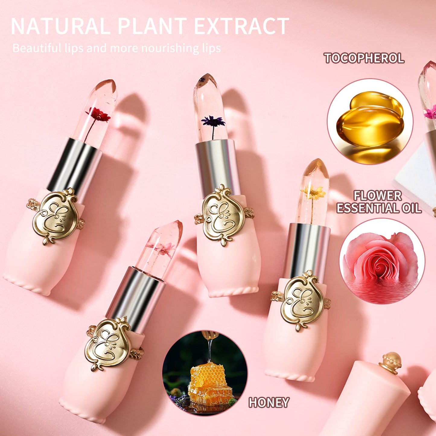 6-Piece Floral Jelly Lipstick Set
