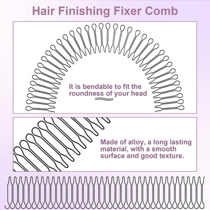 6PCS Hair Finishing Fixer Waver Comb