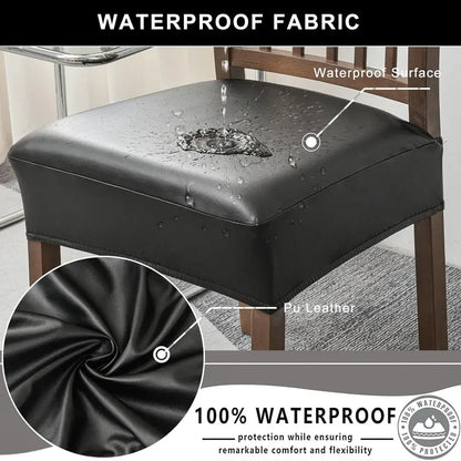2PCS Waterproof Seat Covers for Dining Room Chairs Set of