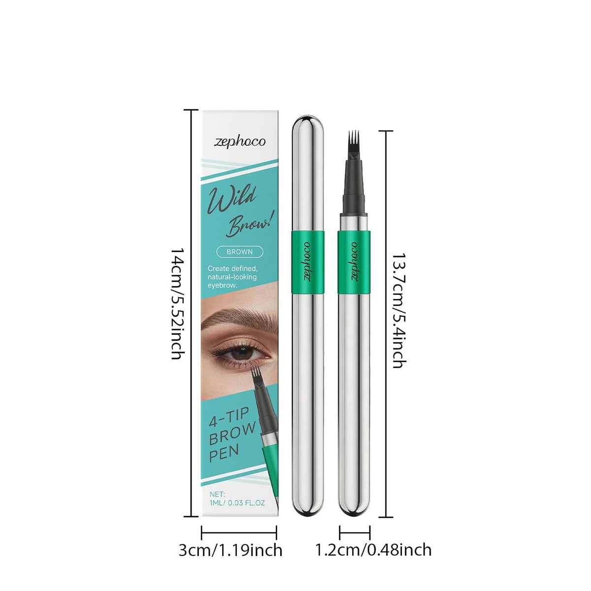 2PCS 4 Tip Precise Microblade Eyebrow Pencil That Looks Like Hair