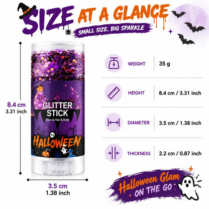 2PCS Halloween Body Glitter Stick