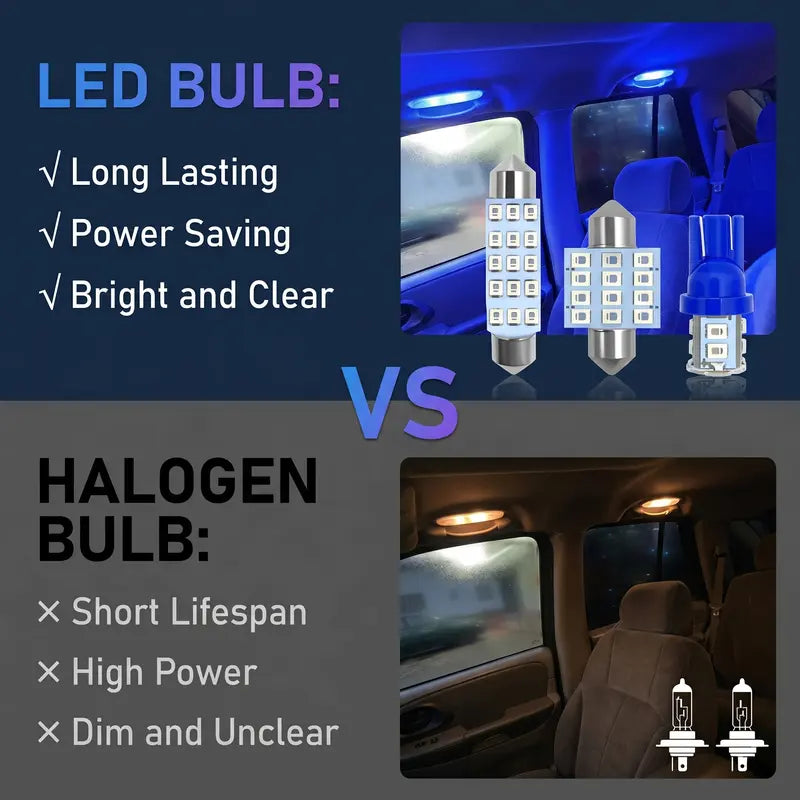 24-Piece Car Interior LED Light Bulb Kit