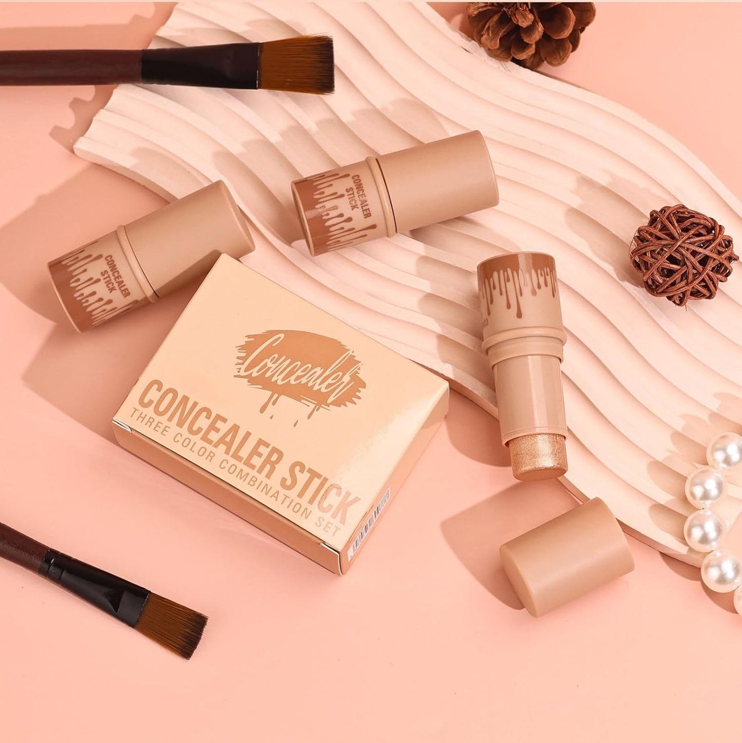 3Pcs Cream Contour Sticks Kit