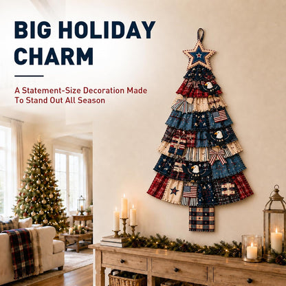 Handmade Fabric Christmas Tree Wall Decor