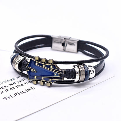 Retro Faux Leather Guitar Bracelet