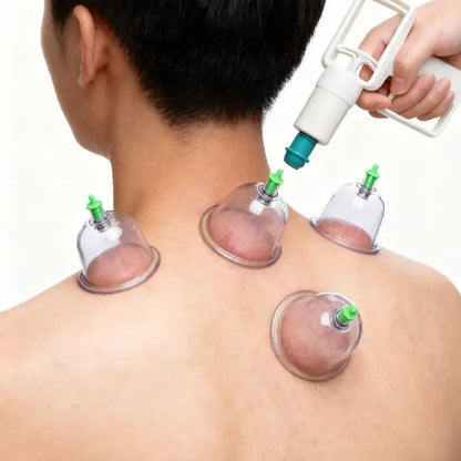 6-Piece Vacuum Cupping Massage Cup Set with Manual Hand Pump