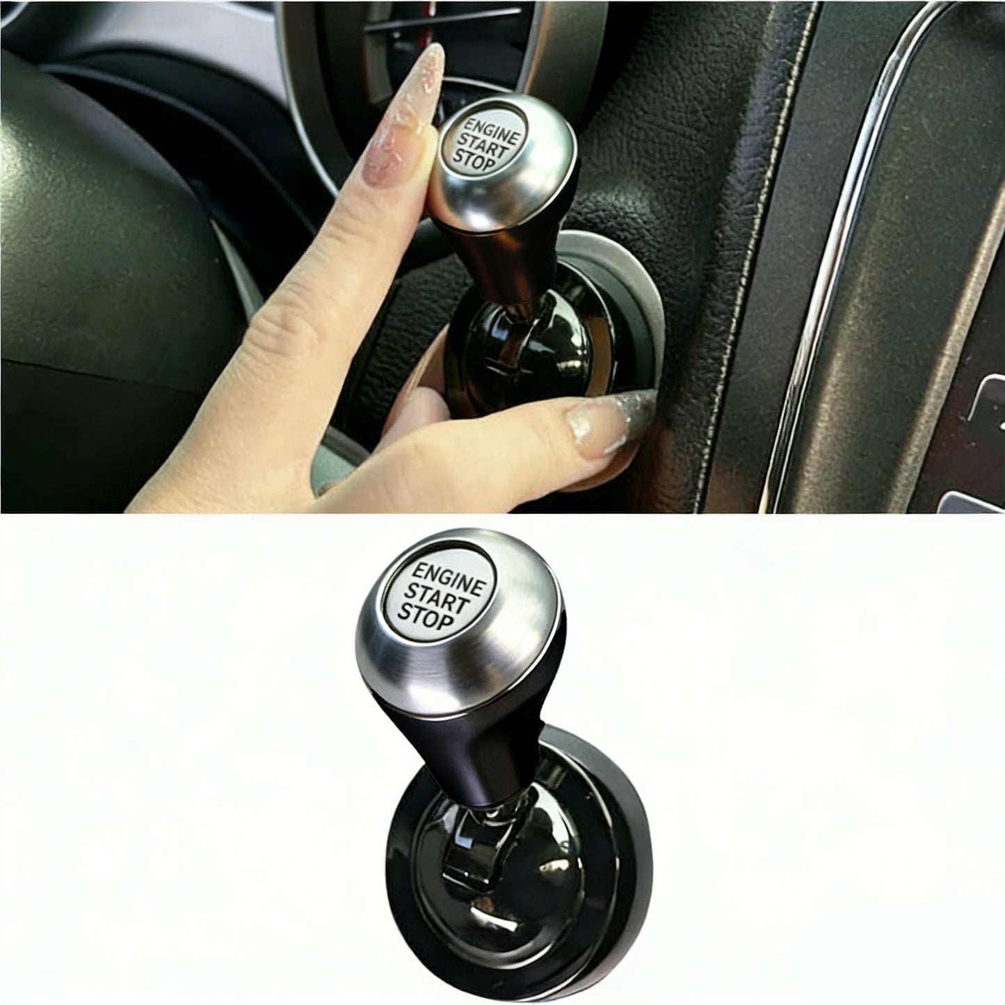 Car Joystick Push Start Button Cover, Car Starter Engine Start Stop Button Cover
