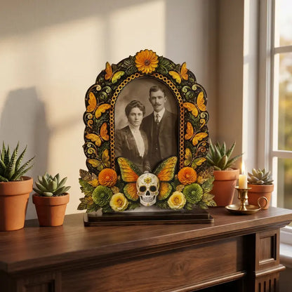 Day of the Dead Memorial Photo Ornament