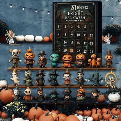 31 Nights of Fright Halloween Countdown Box with Figurines