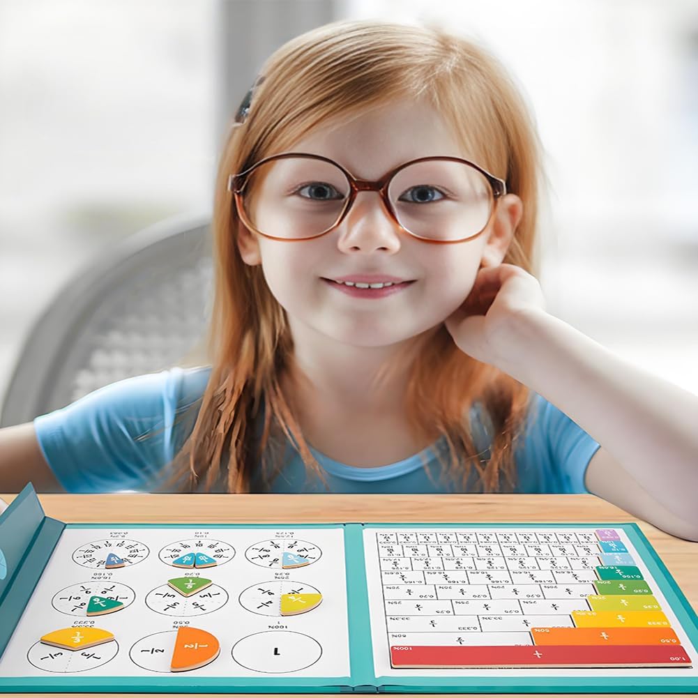 Magnetic Fraction Demonstration Book for Kids Learning