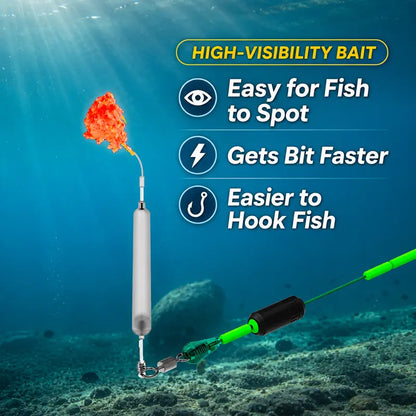 Floating-bottom fishing rig and hook set