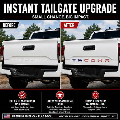 Matte Black Raised Tailgate Insert Emblem Letters - Stylish Accessories and Perfect Gift for Truck Drivers
